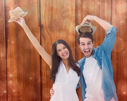 Happy couple smiling after getting homebuyer assistance in florida